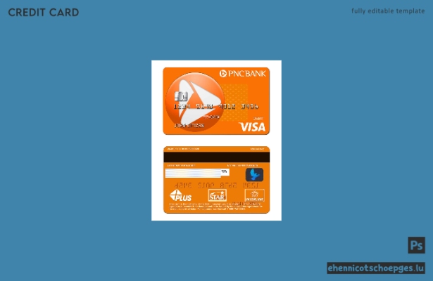 USA PNC Bank Visa Debitkarte – Beispielvorschau